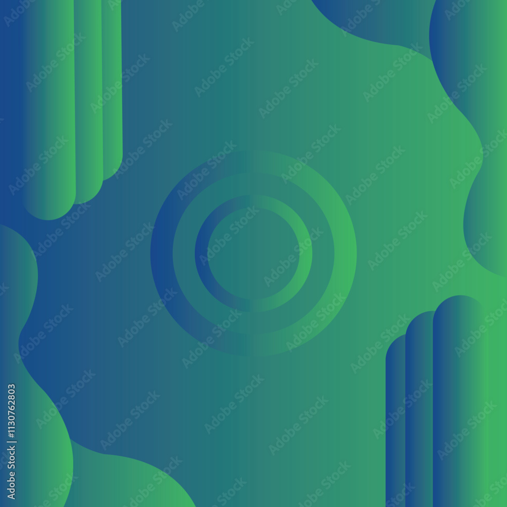 Obraz premium Abstract blue green pattern point background poster with dynamic triangle. technology Particle Mist network Cyber security