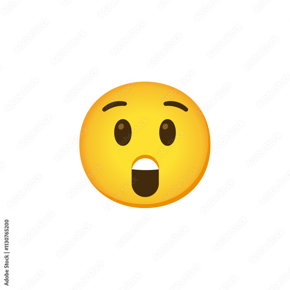 Obraz premium Face with Open Mouth Emoji 