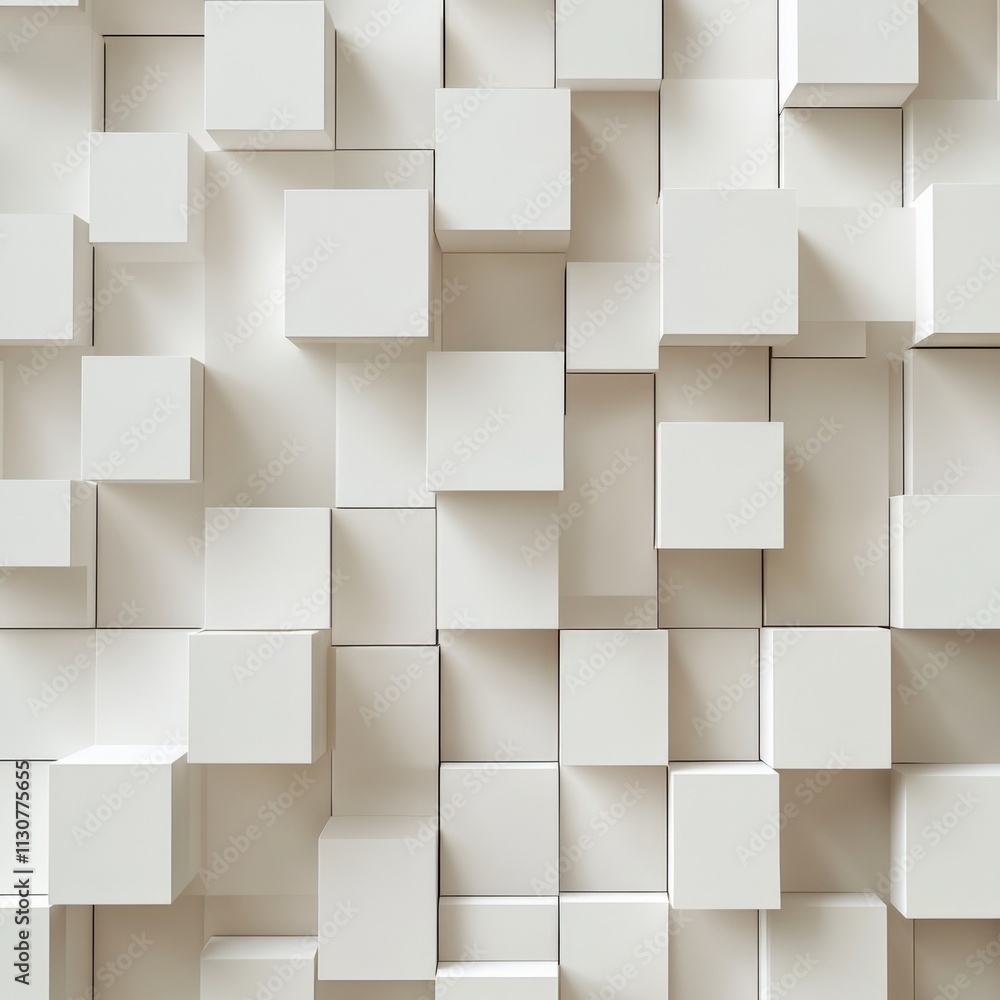 Obraz premium modern abstract wall design with 3d cubes