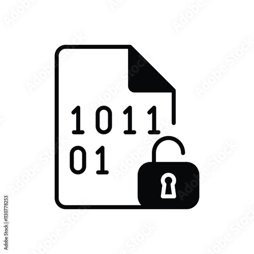 Decrypt File vector icon