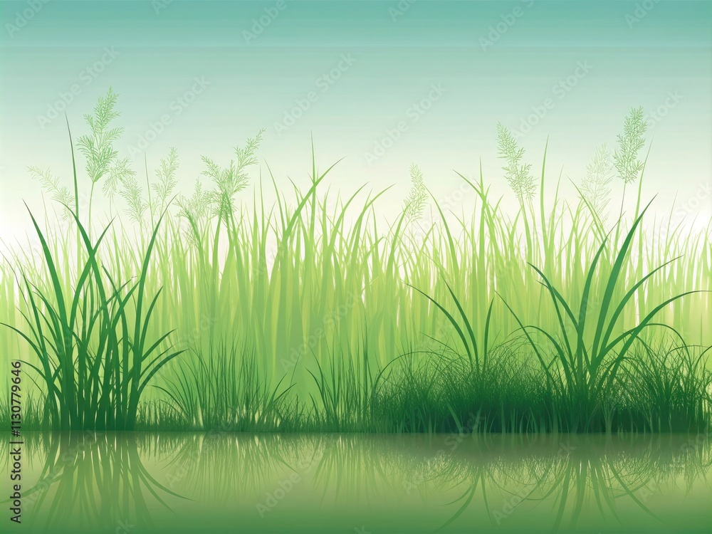 Obraz premium Grass Vector Silhouette Sets - Versatile Nature Elements for Graphic Design and Illustration Projects