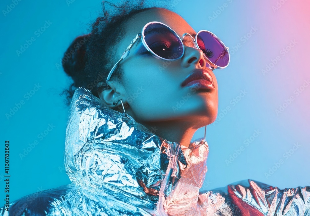 Trendy Gen Z foil fashion y2k