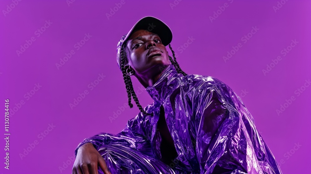 Purple polyethylene fashion Y2K