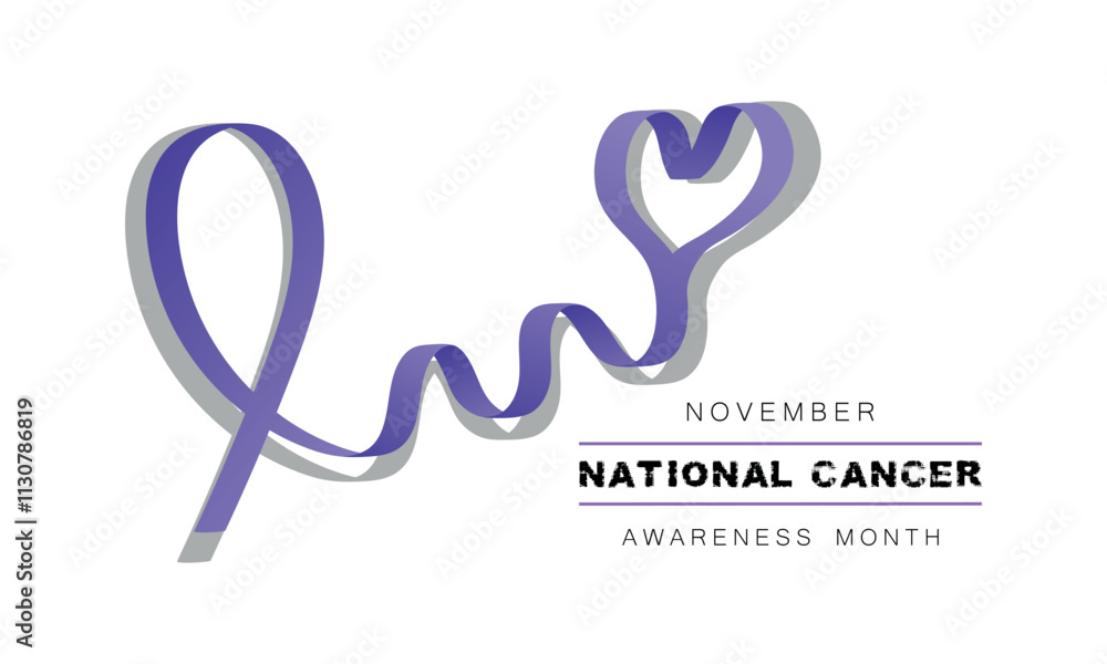 Obraz premium National Cancer Control Month .Observed In November Every Year. Poster , Banner Design Template.