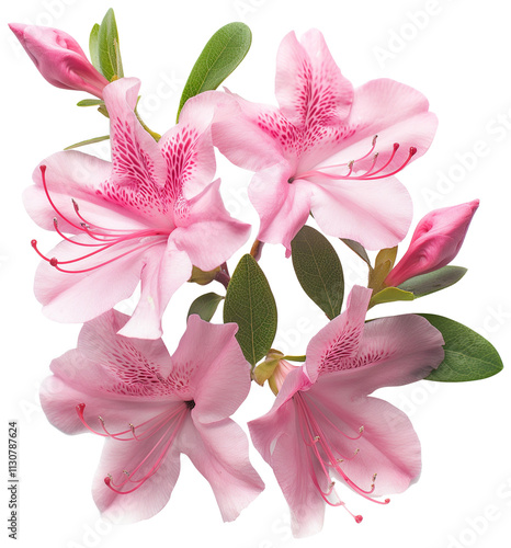 Rhododendron Plant illustration - Azalea flower isolated