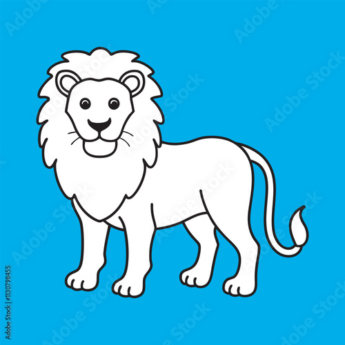 Elegant Lion Vector Graphic Design for Wildlife and Nature Themes photo