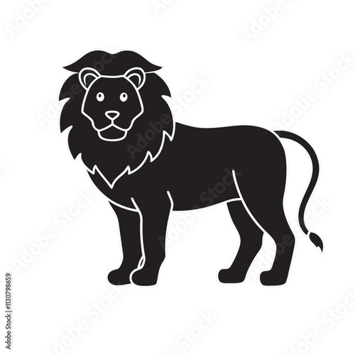 Elegant Lion Vector Graphic Design for Wildlife and Nature Themes photo