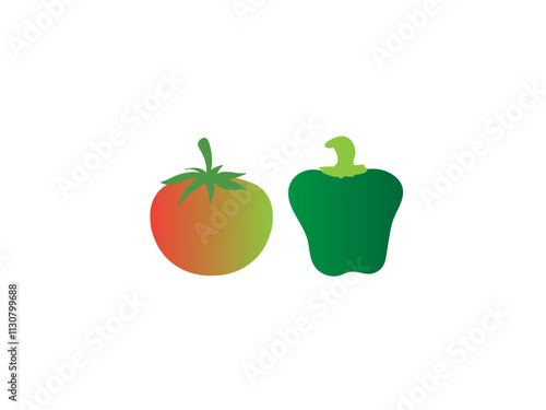 vegetable vector, Vegetable drawn vector icons set vector Vegetable, green pepper....