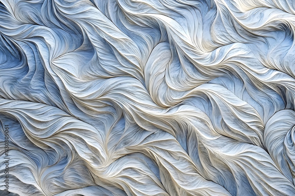 Obraz premium Dynamic Flowing Blue Patterns Organic Shape Texture Design