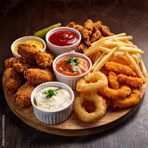 Delightful Planche Tapas Apero with Savory Bites and Fries