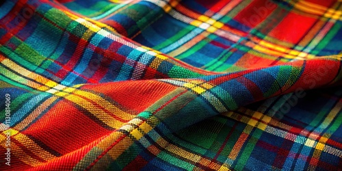 Seamless Plaid Pattern, Tartan Check Textile Fabric Background, Woven Texture, Digital Print Design