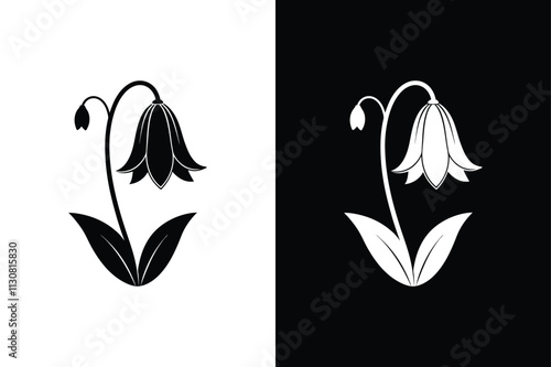 Bluebell Nature Icon. Versatile Line Art for Mobile Apps and Websites
