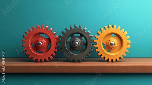 Mechanical stability chart flat design front view energy conservation