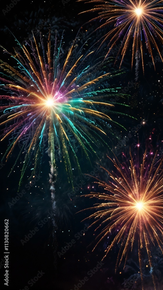 Fototapeta premium fireworks in the night sky