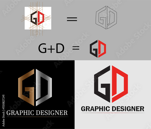 Logo design crative design modan, letter GD design.
graphic designer, colour, gruid, black, red, gradient, colour, pen tools, skrach, full logo design