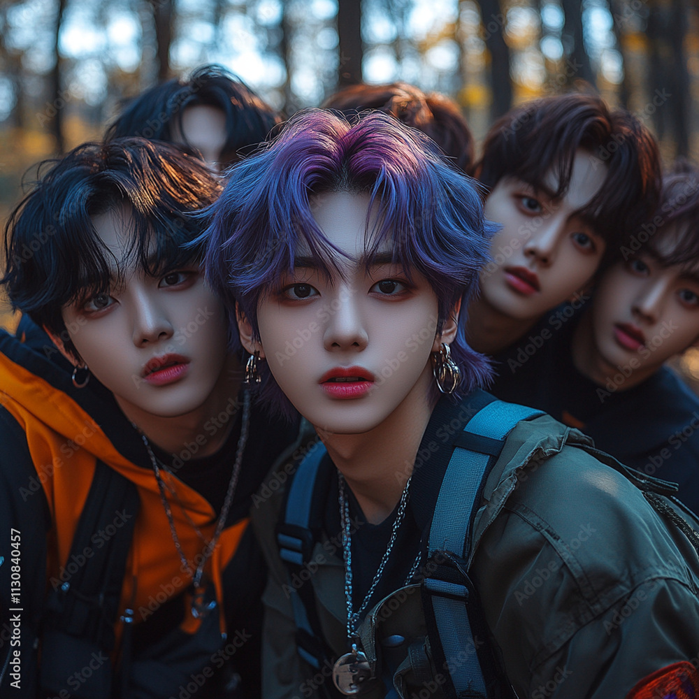 Naklejka premium boy k pop idol style