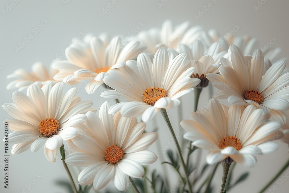Obraz premium Delicate Cream Daisies in Soft Focus Bouquet