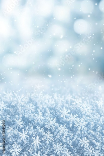 Wallpaper Mural Natural scene of soft blue snowflakes in winter wonderland Torontodigital.ca