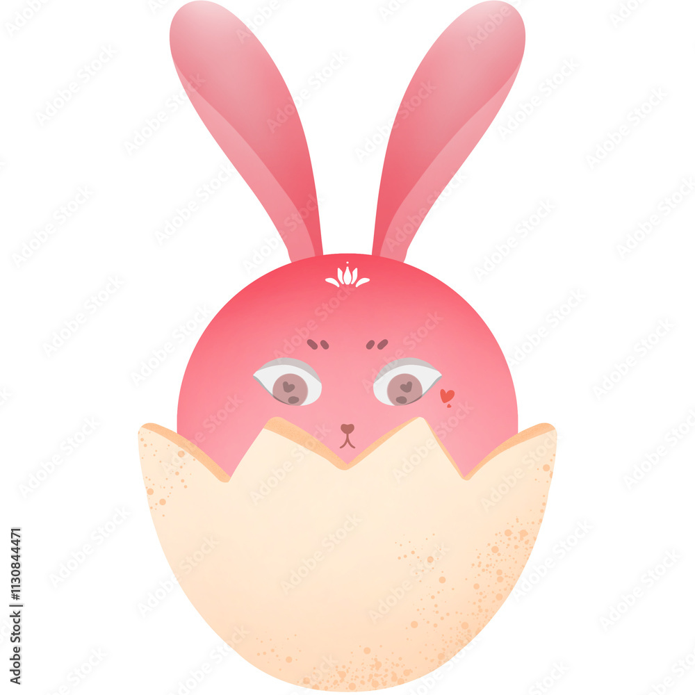 Fototapeta premium easter bunny with eggs