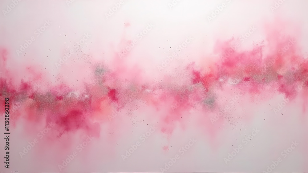 Obraz premium Glittery trails. Delicate pink dust intertwined with silver sparkles over a soft slate canvas, portrays a poetic, ethereal charm.