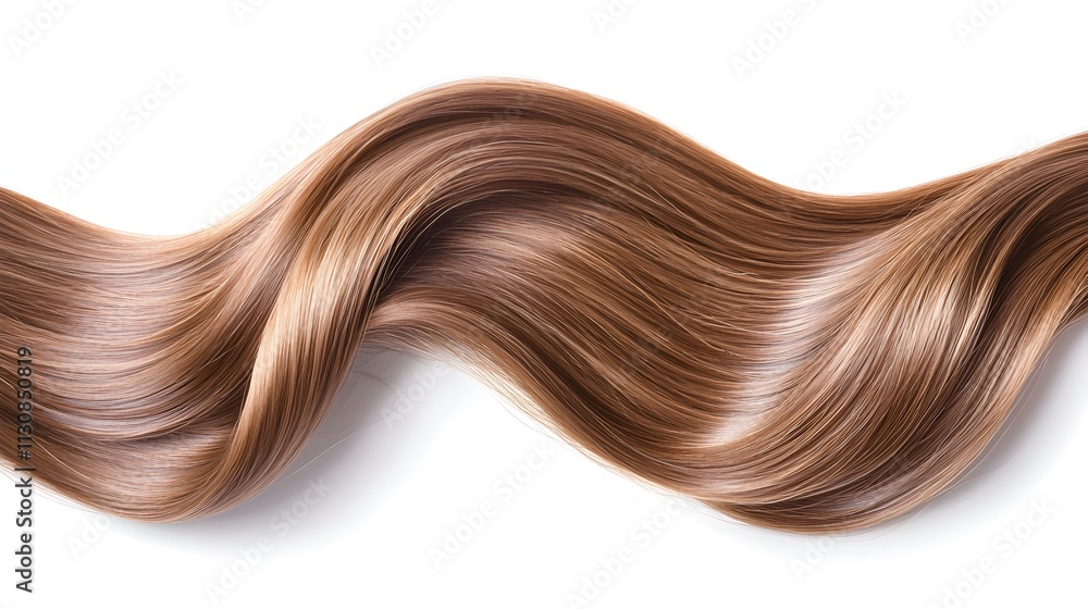 Fototapeta premium A long brown hair with a gold hair clip