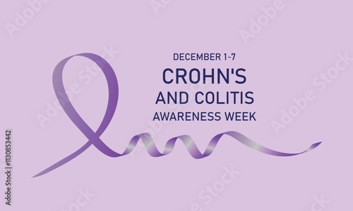Crohns & Colitis  Awareness Week Vector December 1-7 Vector Illustration Design.