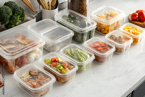 Versatile Zip Lock Containers for Efficient Kitchen Organization and Fresh Food Storage photo