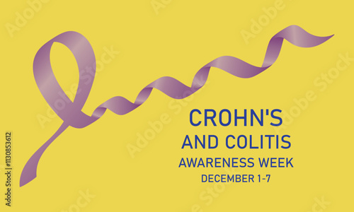 Crohns & Colitis  Awareness Week Vector December 1-7 Vector Illustration Design.