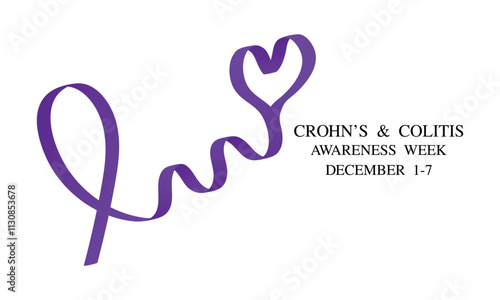 Crohns & Colitis  Awareness Week Vector December 1-7 Vector Illustration Design.