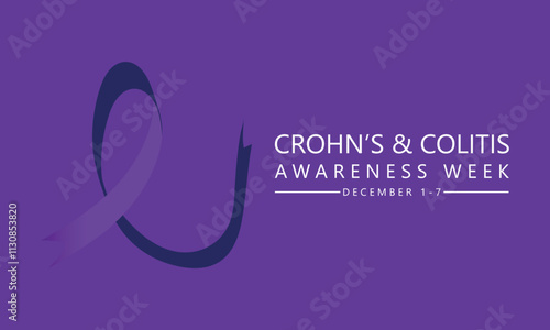 Crohns & Colitis  Awareness Week Vector December 1-7 Vector Illustration Design.