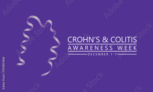 Crohns & Colitis  Awareness Week Vector December 1-7 Vector Illustration Design.