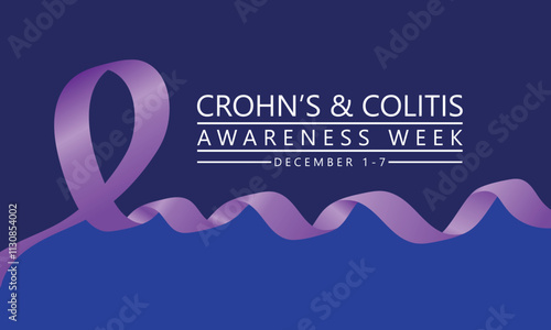 Crohns & Colitis  Awareness Week Vector December 1-7 Vector Illustration Design.