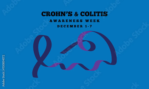 Crohns & Colitis  Awareness Week Vector December 1-7 Vector Illustration Design.