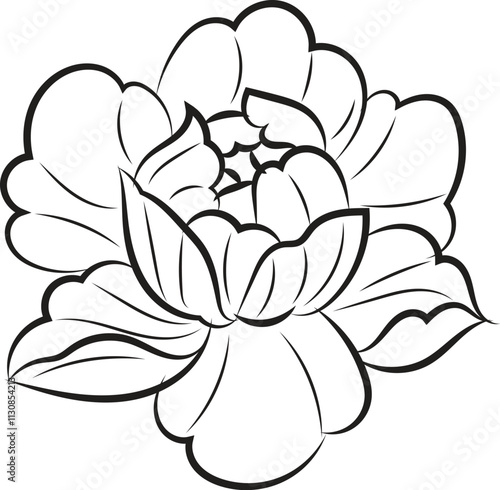 Designed with an iris flower in the style of Art Nouveau. Beautiful iris flower vintage floral composition