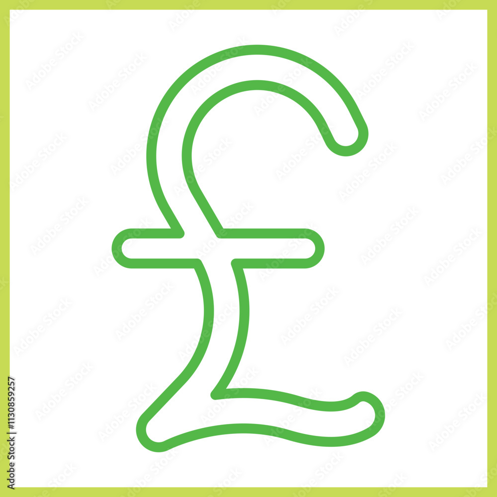 Obraz premium Pound Sterling icon Design