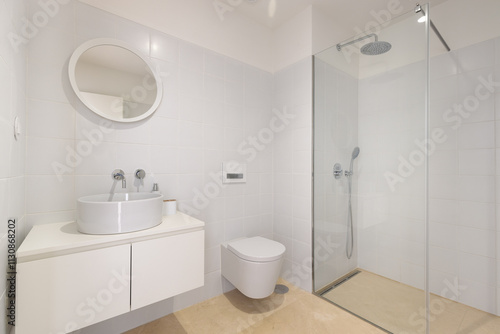 Wallpaper Mural Minimalist bathroom featuring sleek shower. Torontodigital.ca