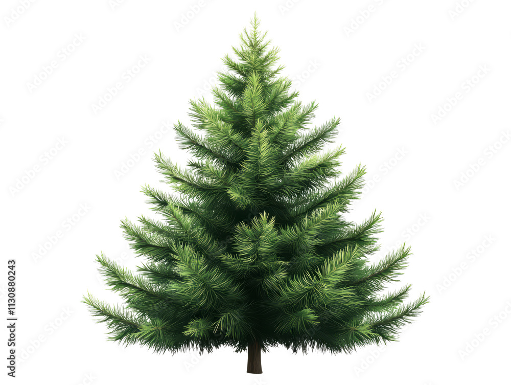 Fototapeta premium Isolated Evergreen Tree on Transparent Background for Design Use