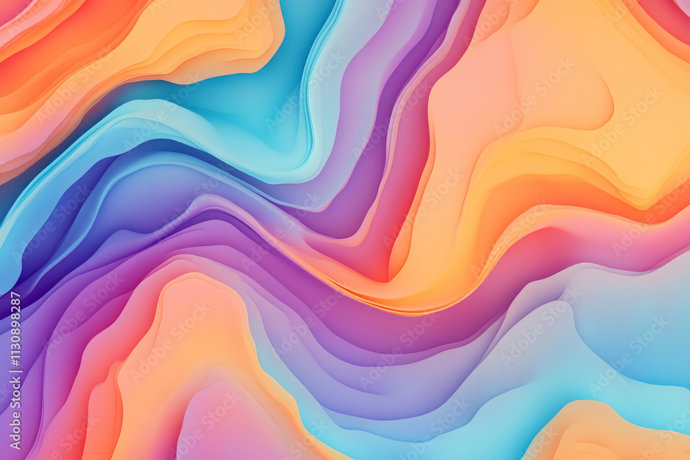 Obraz premium A dynamic abstract background with motion blur effects in vivid orange, violet, and cyan tones.