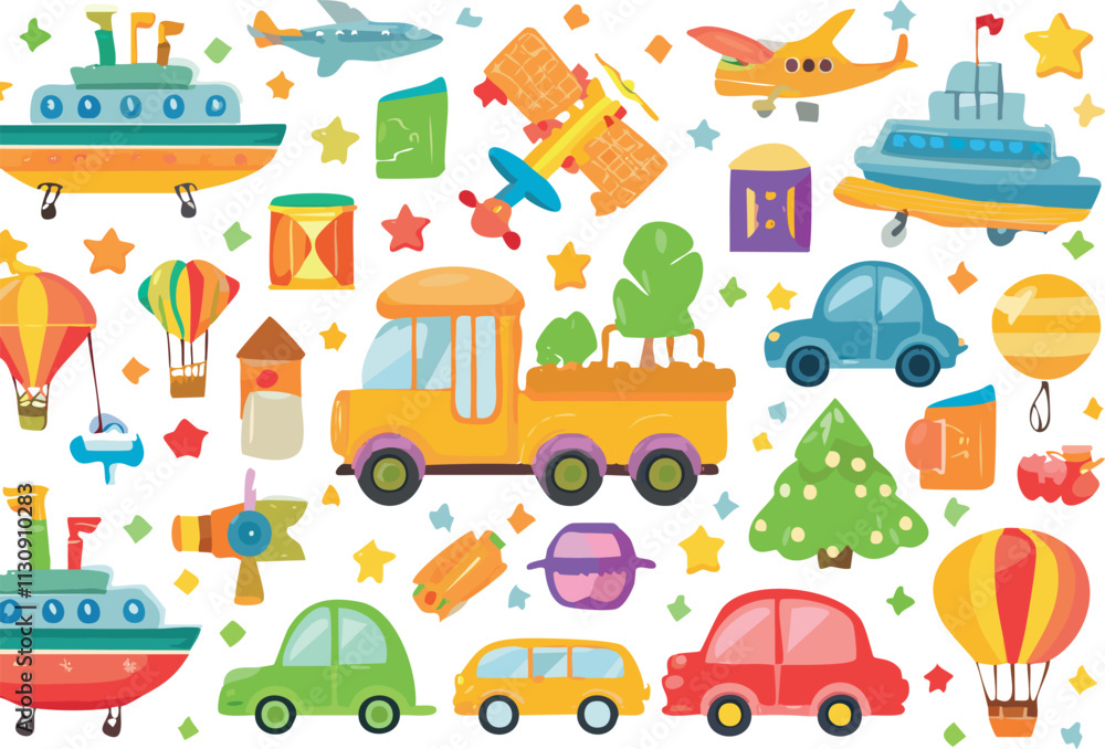 Obraz premium seamless pattern with boats