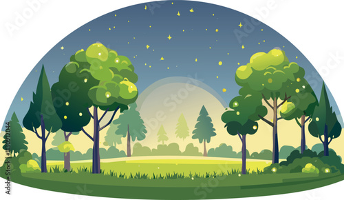 landscape with trees