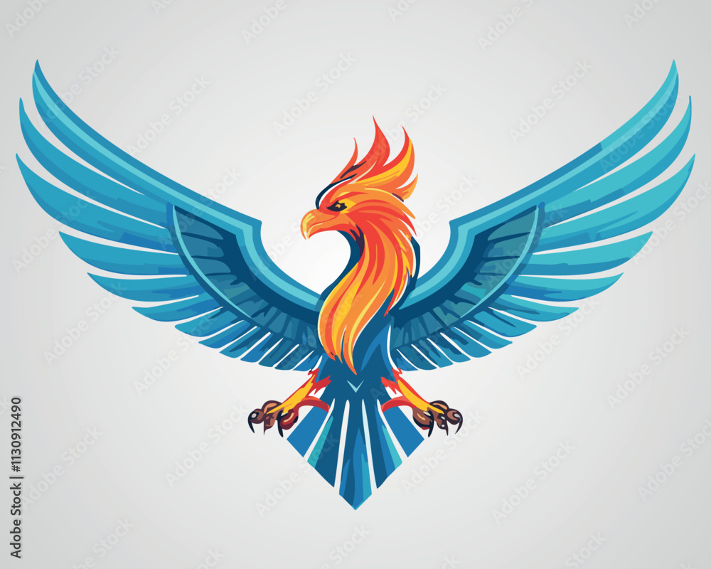Obraz premium Abstract Phoenix Logo Design for Branding and Creative Projects