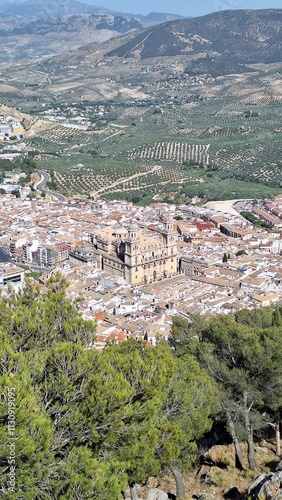 view of the city of jaen from castle