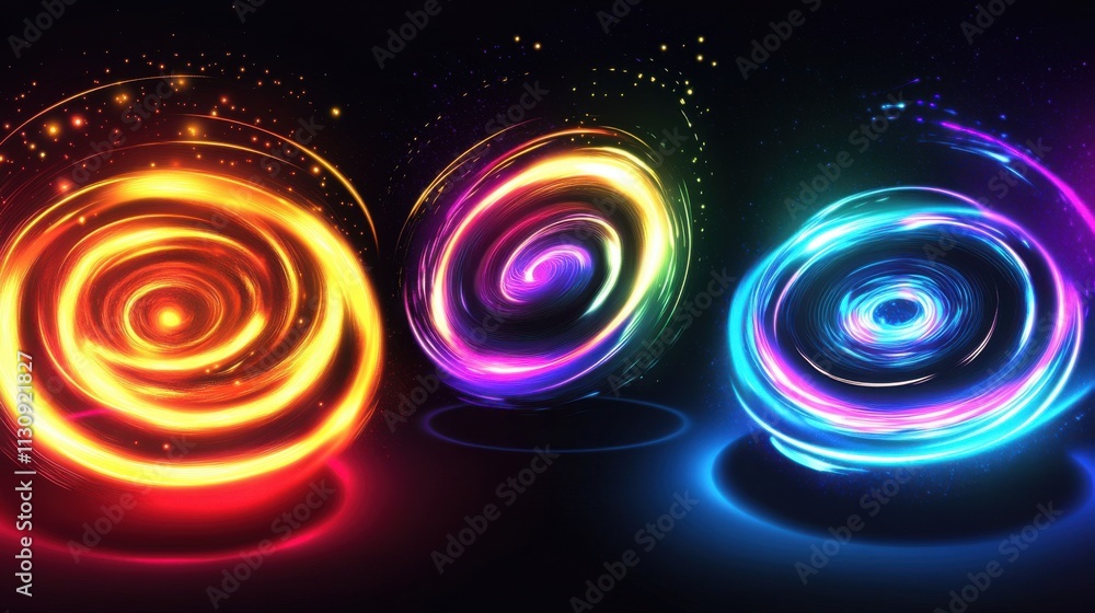 Dynamic swirls of vibrant colors swirl together, creating a hypnotic and futuristic visual effect. Dynamic swirls of vibrant colors swirl together, creating a hypnotic and futuristic visual effect.