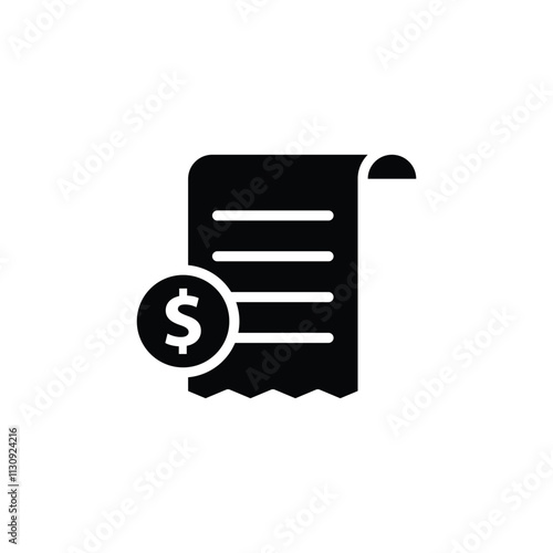 check icon bill recipe vector sign 