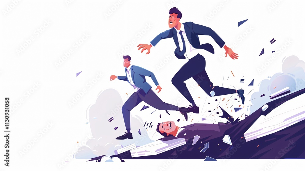 Obraz premium Strongest Will Survive Website Landing Business Concept