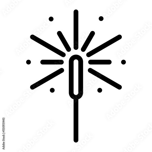 sparkler line icon