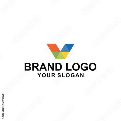 Free Download letter V mosaic logo vector illustration - GFXLoad
