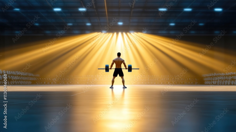 Fototapeta premium Intense Workout in Golden Sunlight