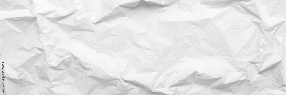 Fototapeta premium Close-up of crumpled white paper with light shadow, white, detail