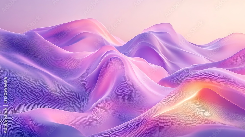 Obraz premium Vibrant Abstract Wave Background - Dynamic Flowing Gradient Design with Colorful Waves, Smooth Lines, and Fluid Motion - Perfect for Digital Wallpaper, Modern Art, and Stock Image Use